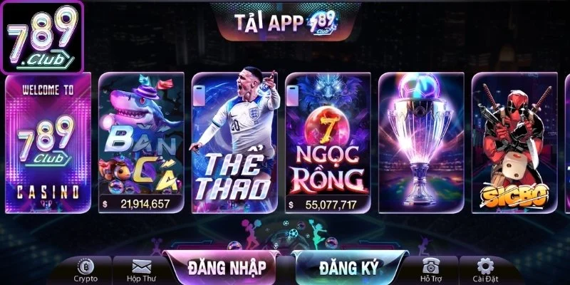 Sơ đồ kho trò chơi đa dạng tại cổng game 789Club