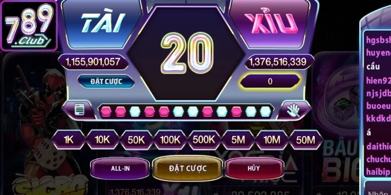 Trình tự một ván tài xỉu 789Club 